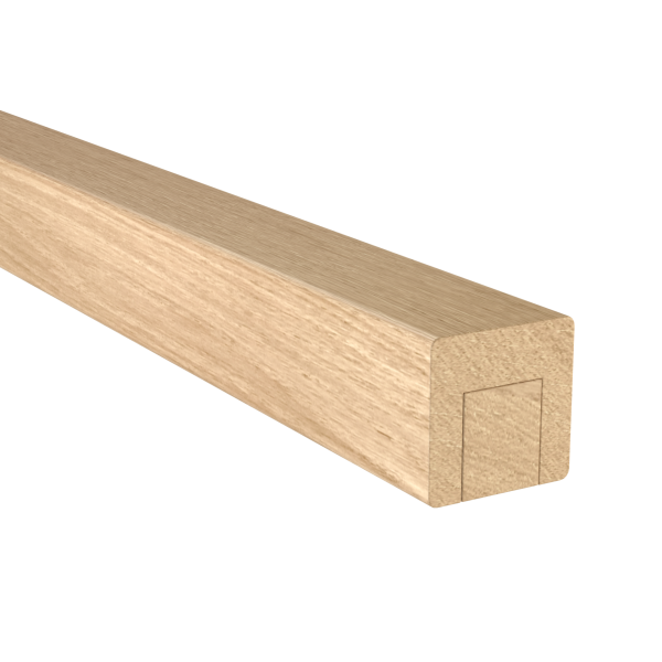 Handlauf 45x45 mm mit Holzeinsatz Eiche - System x25